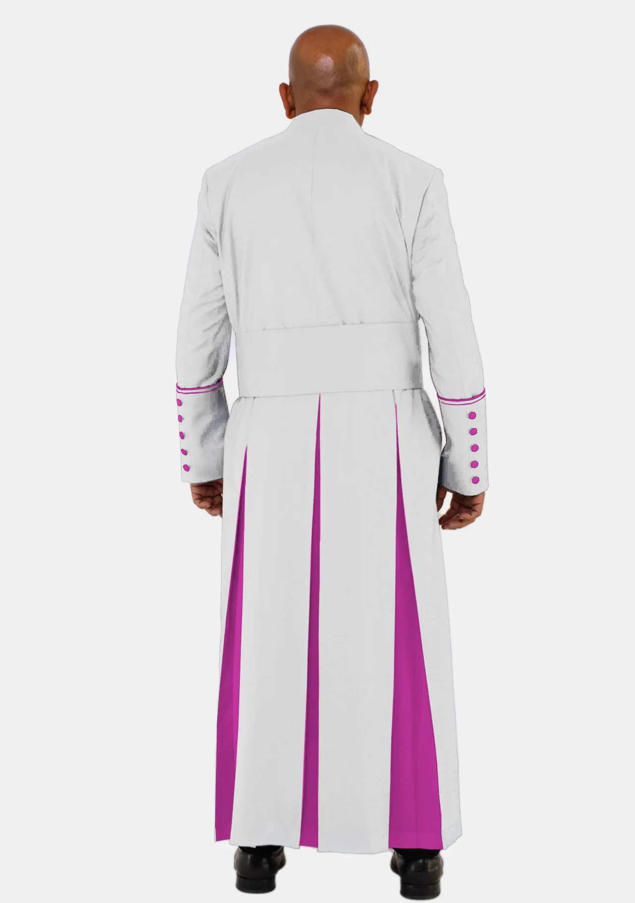 eClergys White and Red Purple Robe for Men - Image 4