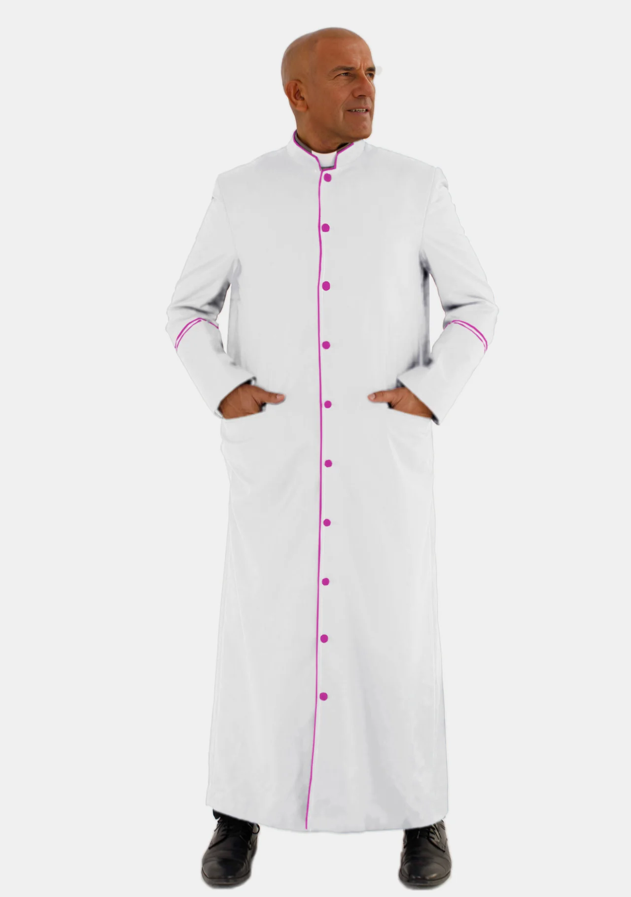 eClergys White and Red Purple Robe for Men - Image 6