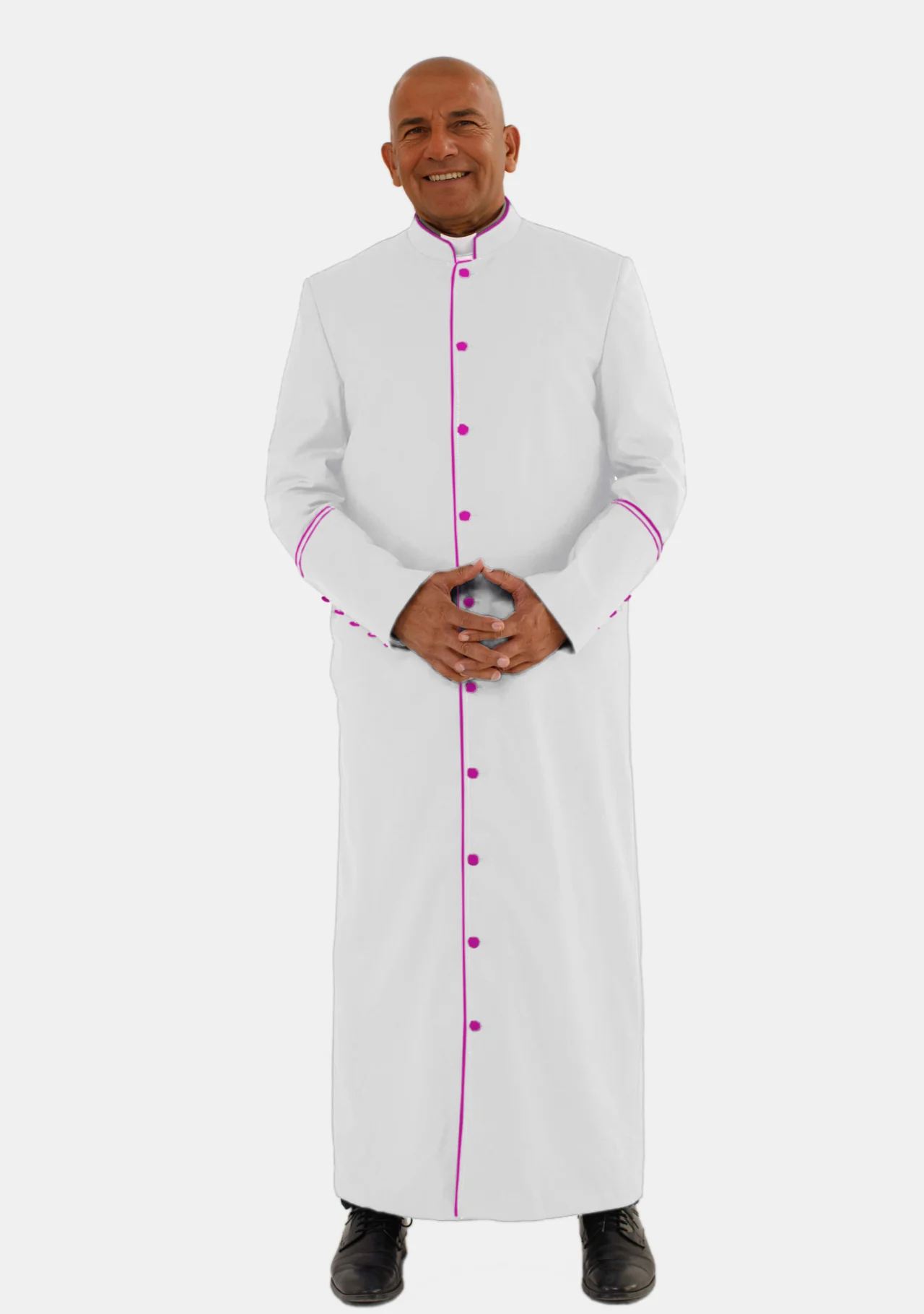 eClergys White and Red Purple Robe for Men - Image 8