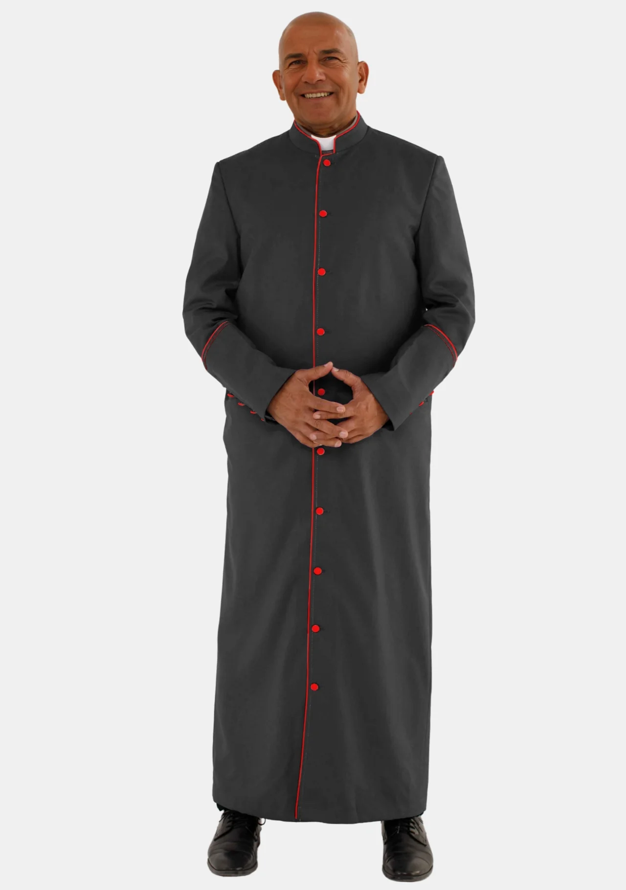 Bigtha Black with Red eClergy Robe for Men - Image 6