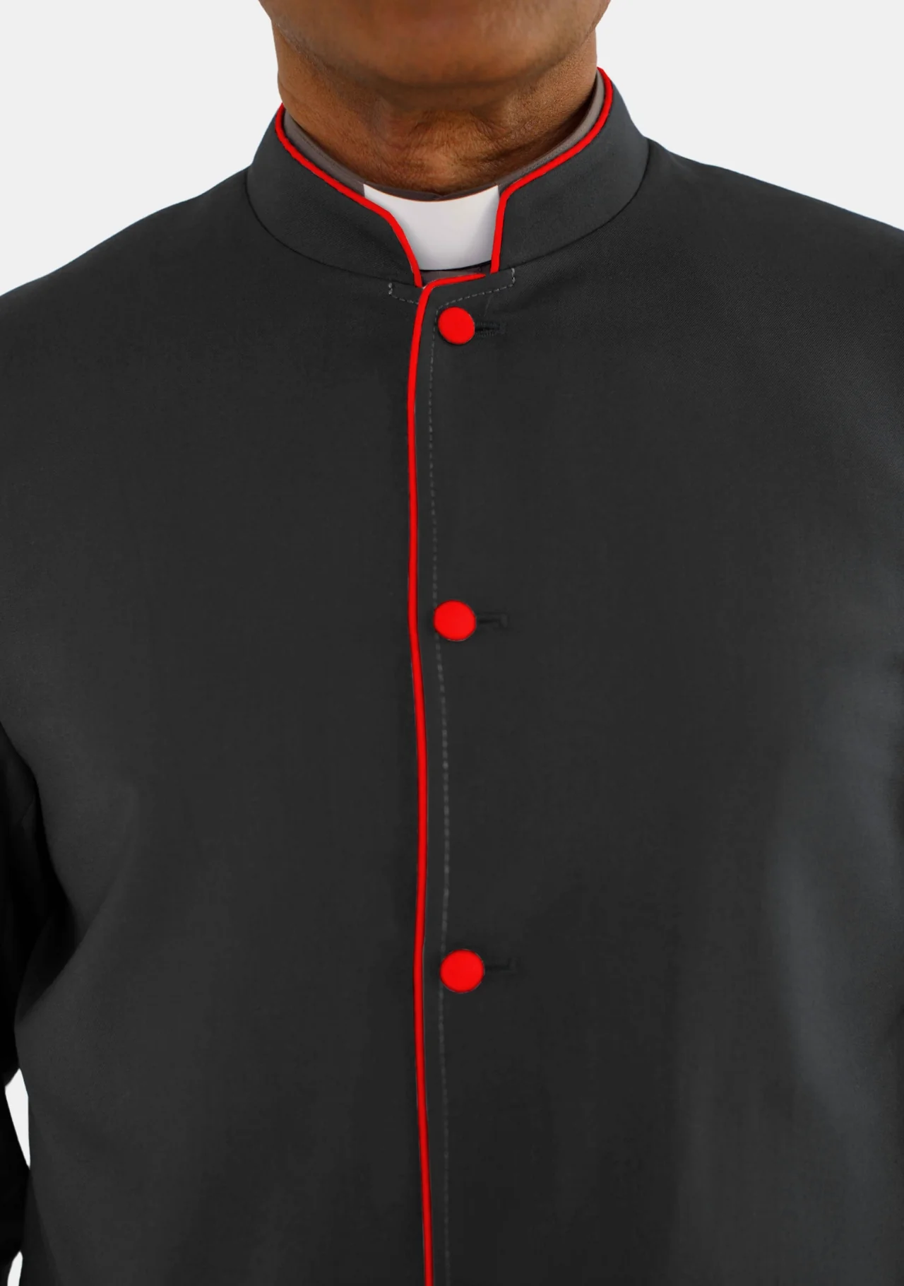 Bigtha Black with Red eClergy Robe for Men - Image 7