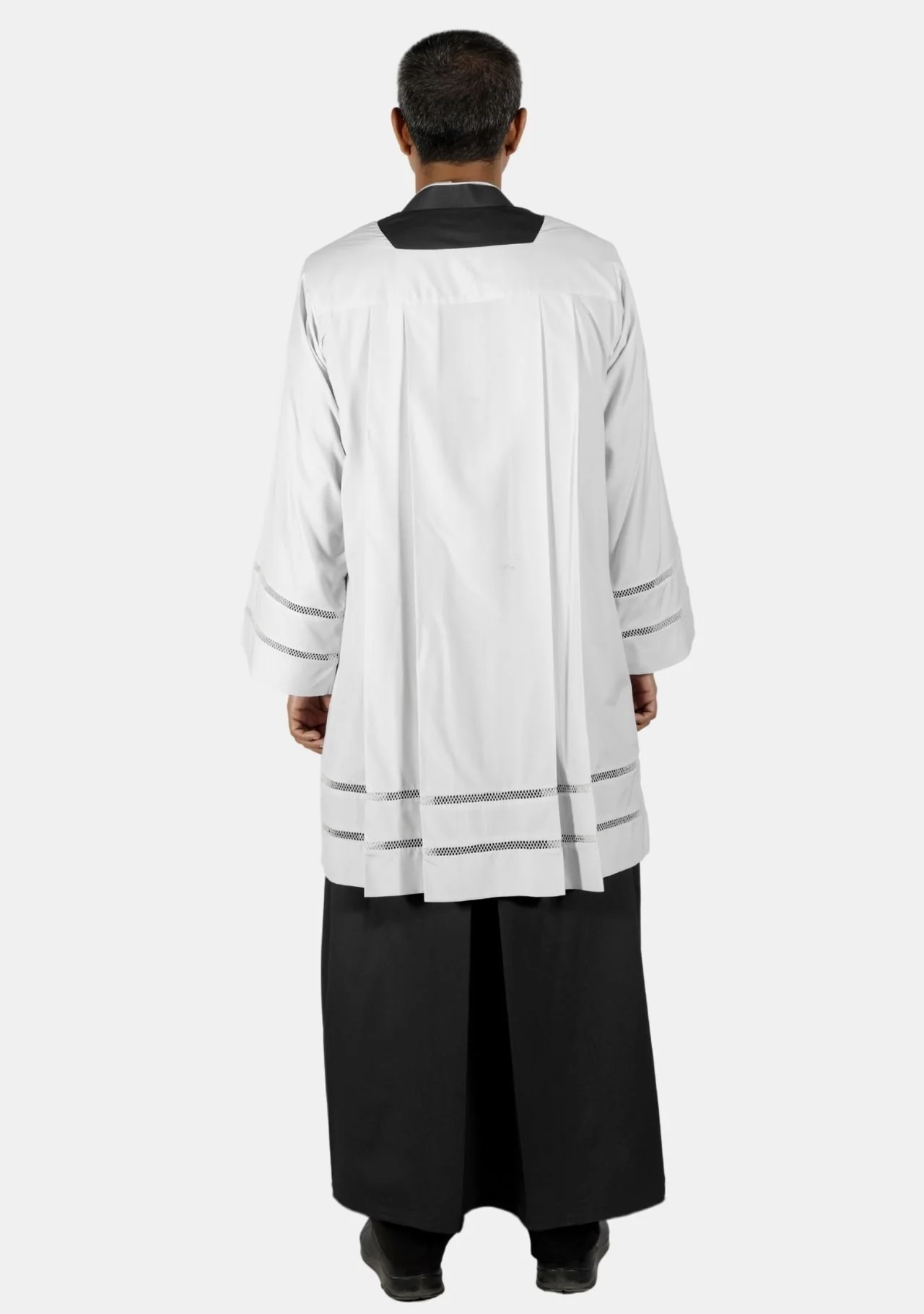 Catholic Priest Surplice With Double Floral Lace - Image 3