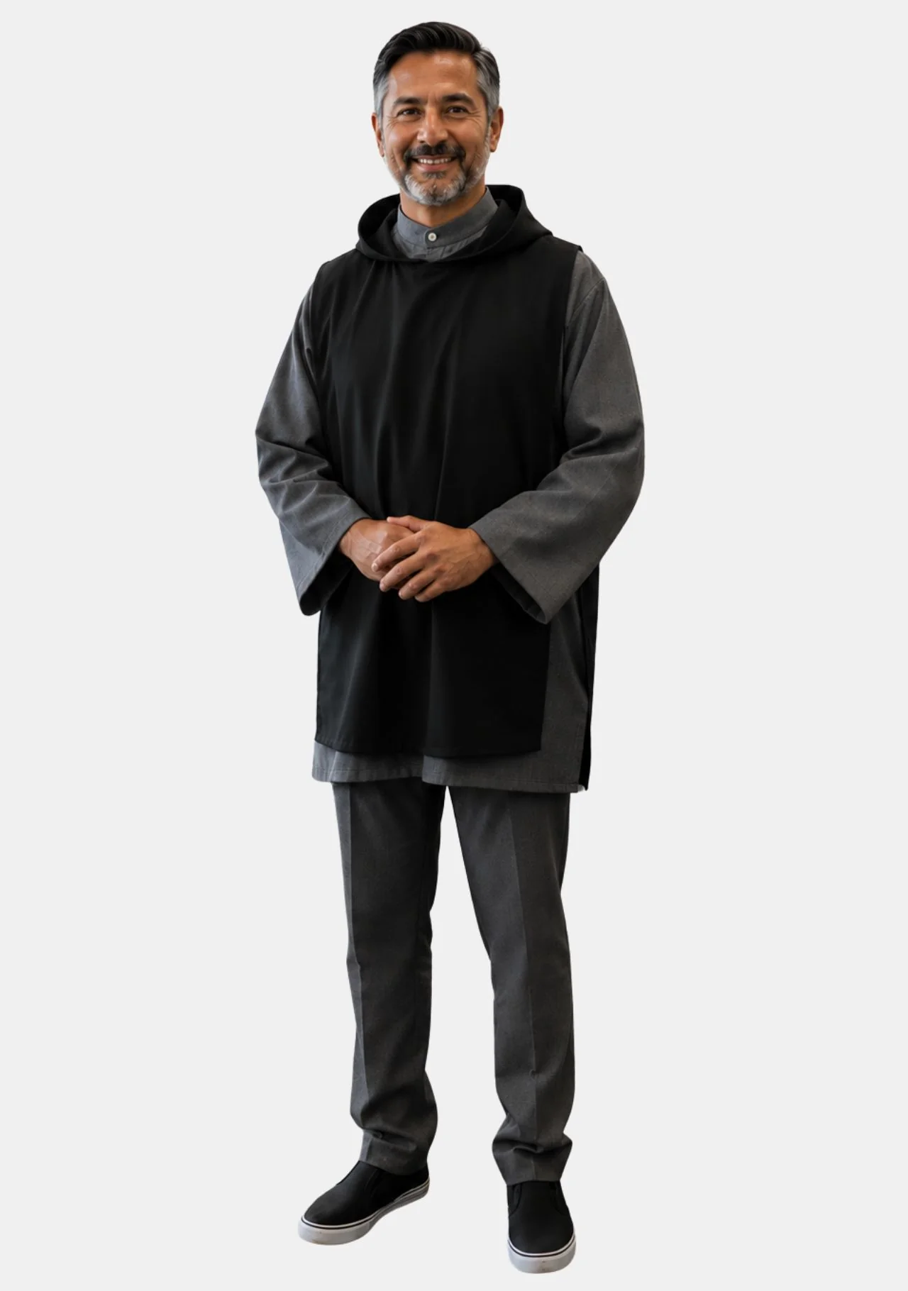 Charity Work Monastic Short Scapular with Hooded Cowl - Image 6