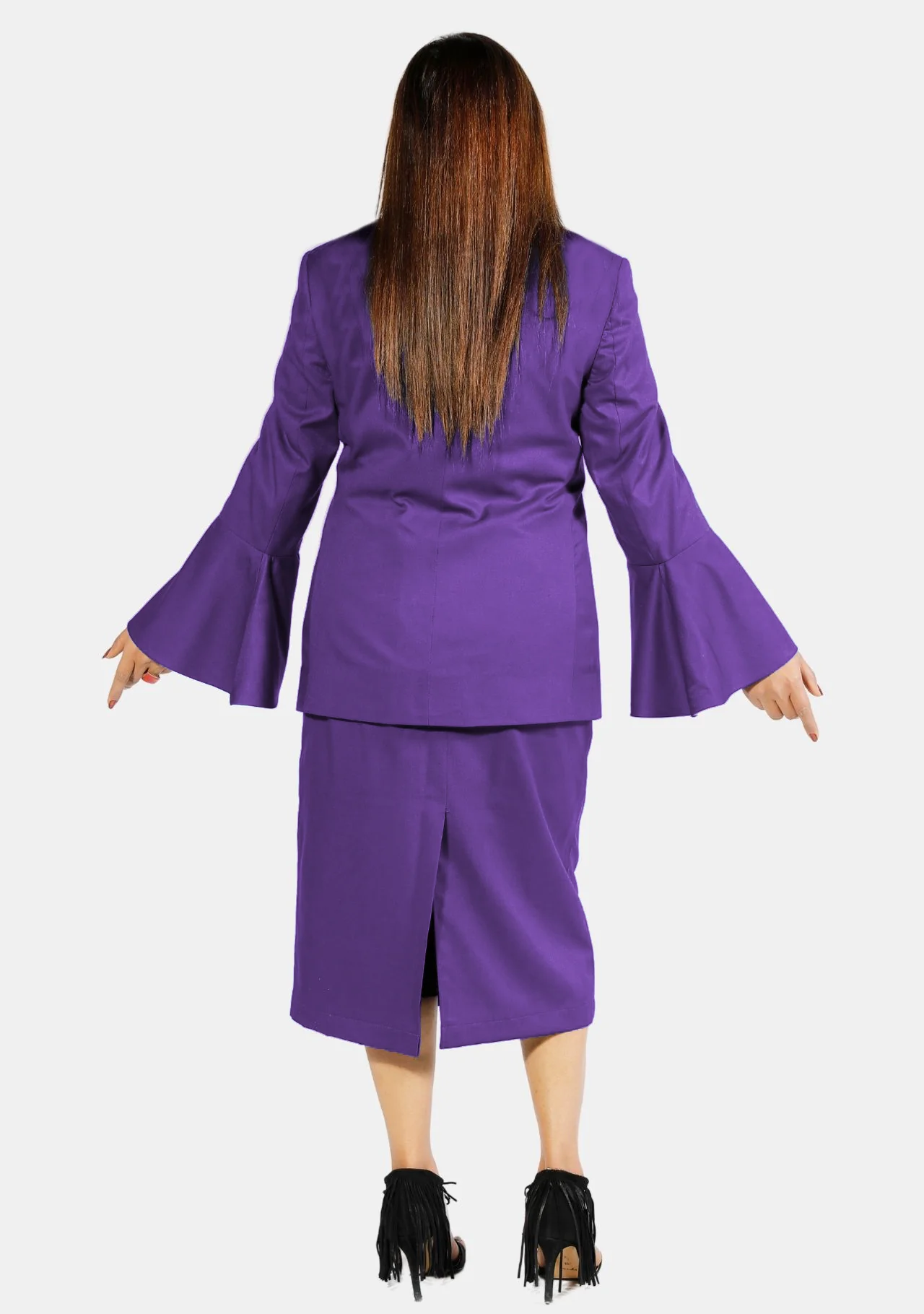 eClergy's Suit Flared Sleeve Roman Purple - Image 4