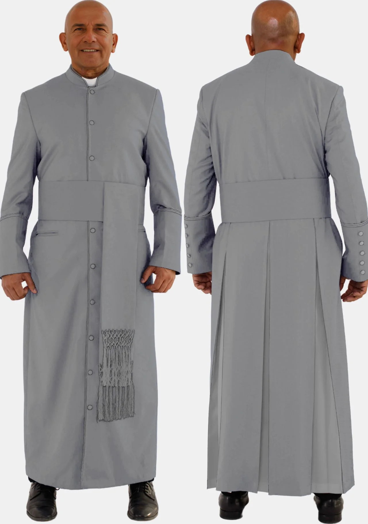 Gray Pastoral Robe for Men