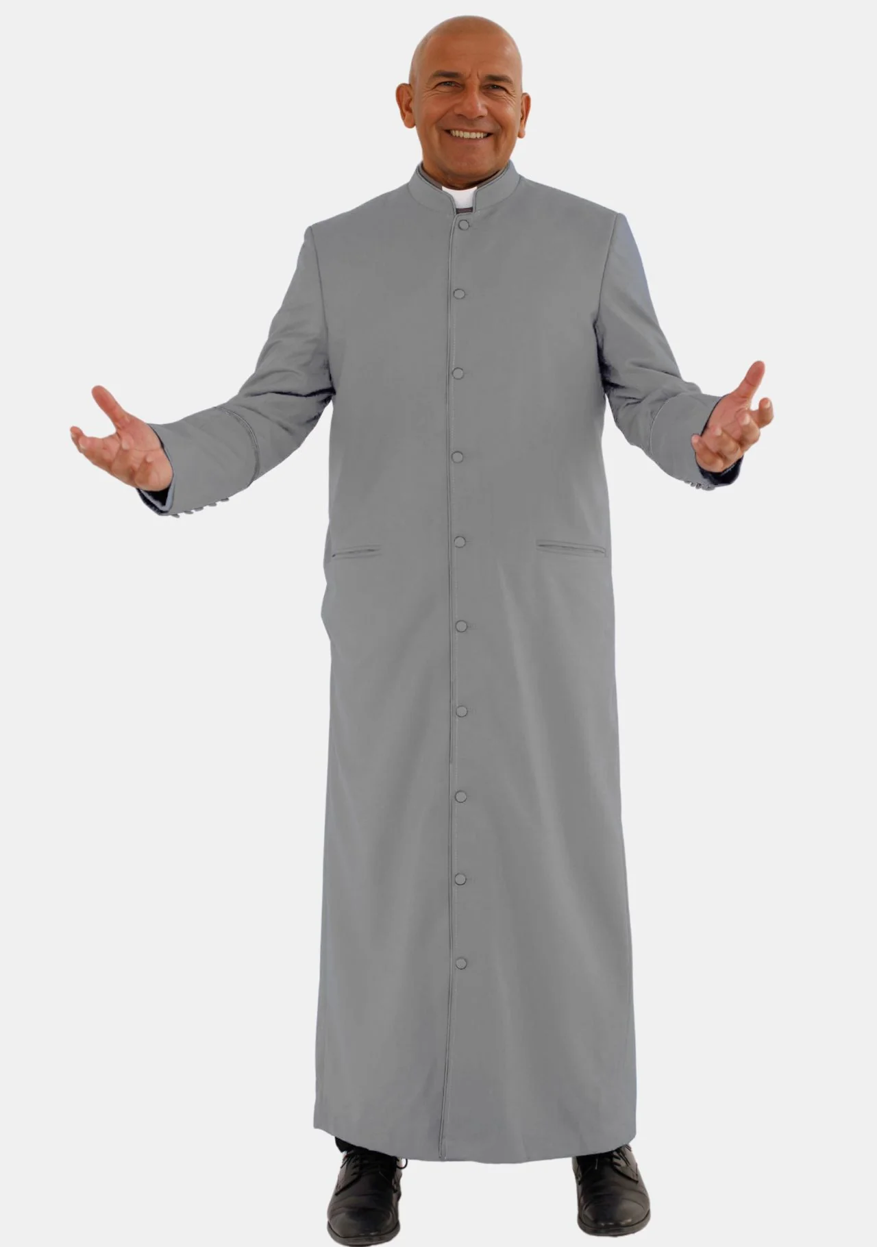 Gray Pastoral Robe for Men - Image 2