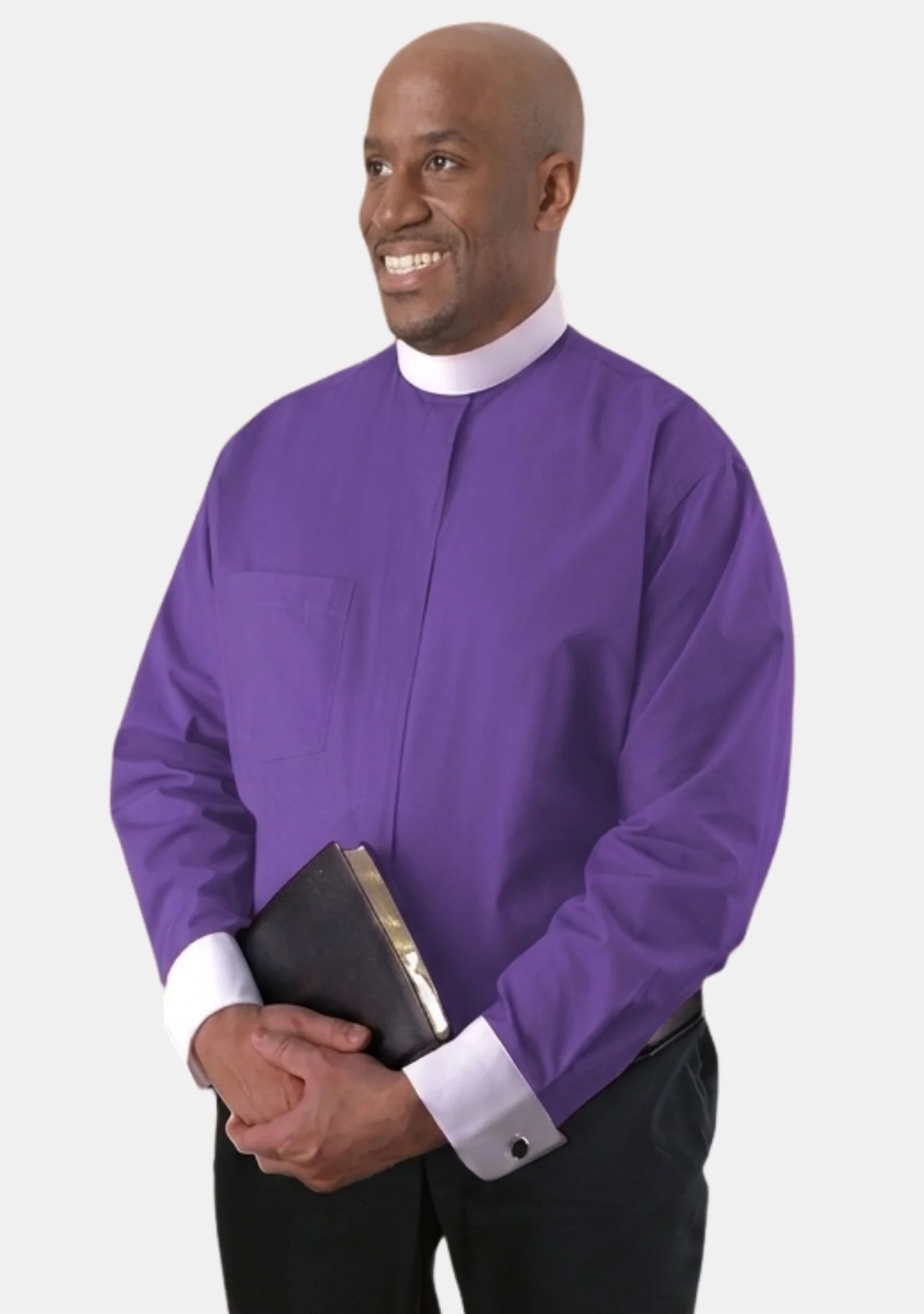 Bishop Purple Full Collar eClergy's Shirts - Image 2