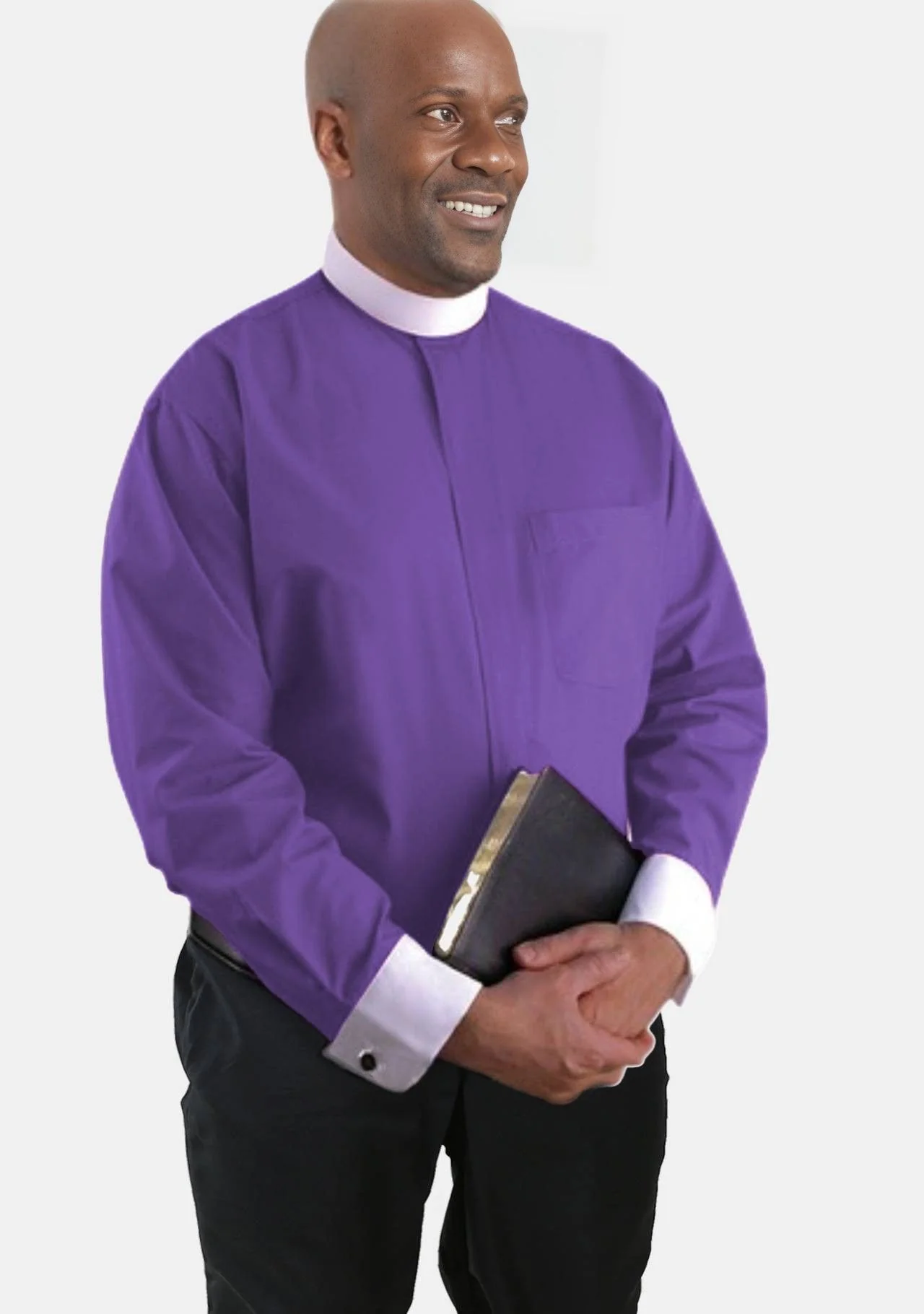 Bishop Purple Full Collar eClergy's Shirts - Image 4
