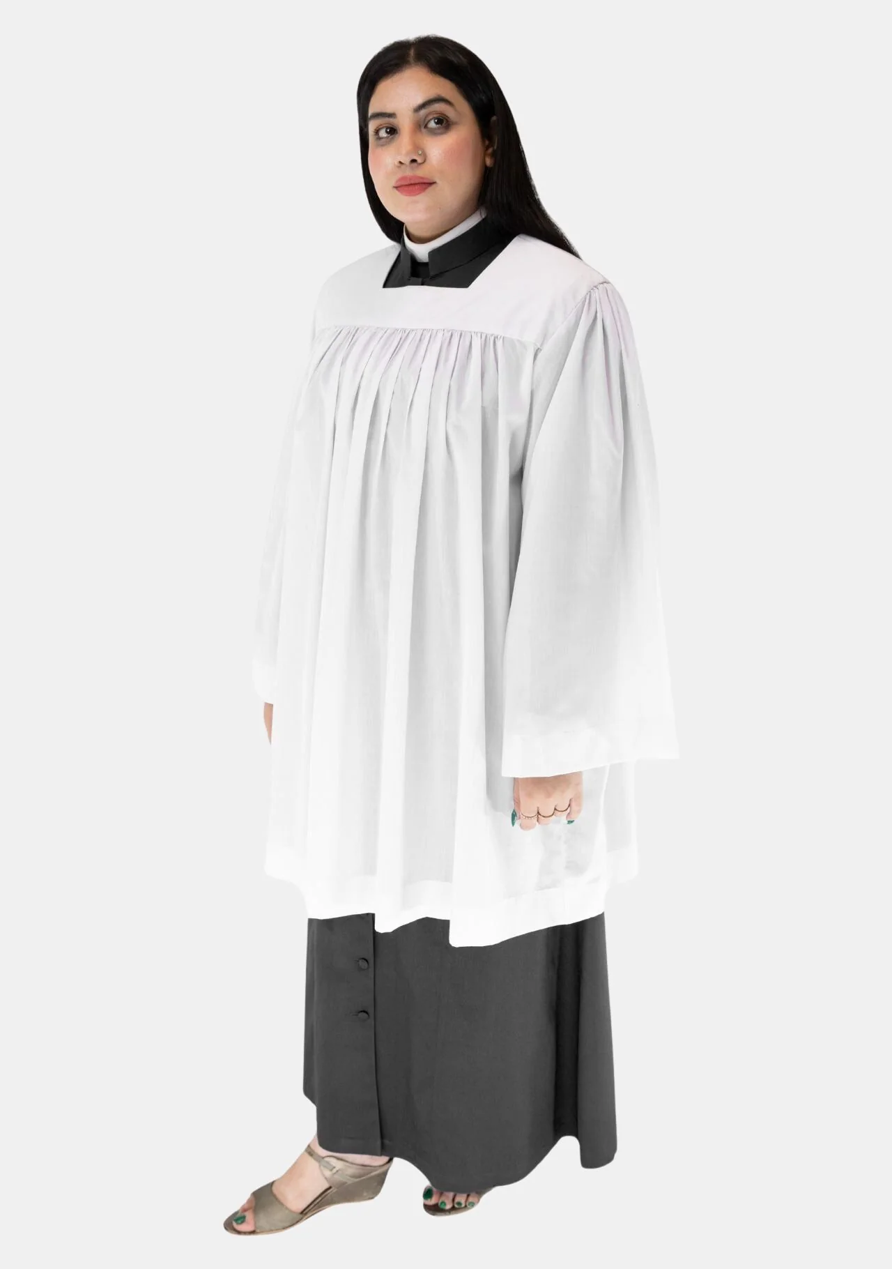 Square Neck Women Clergy Surplice - Image 3