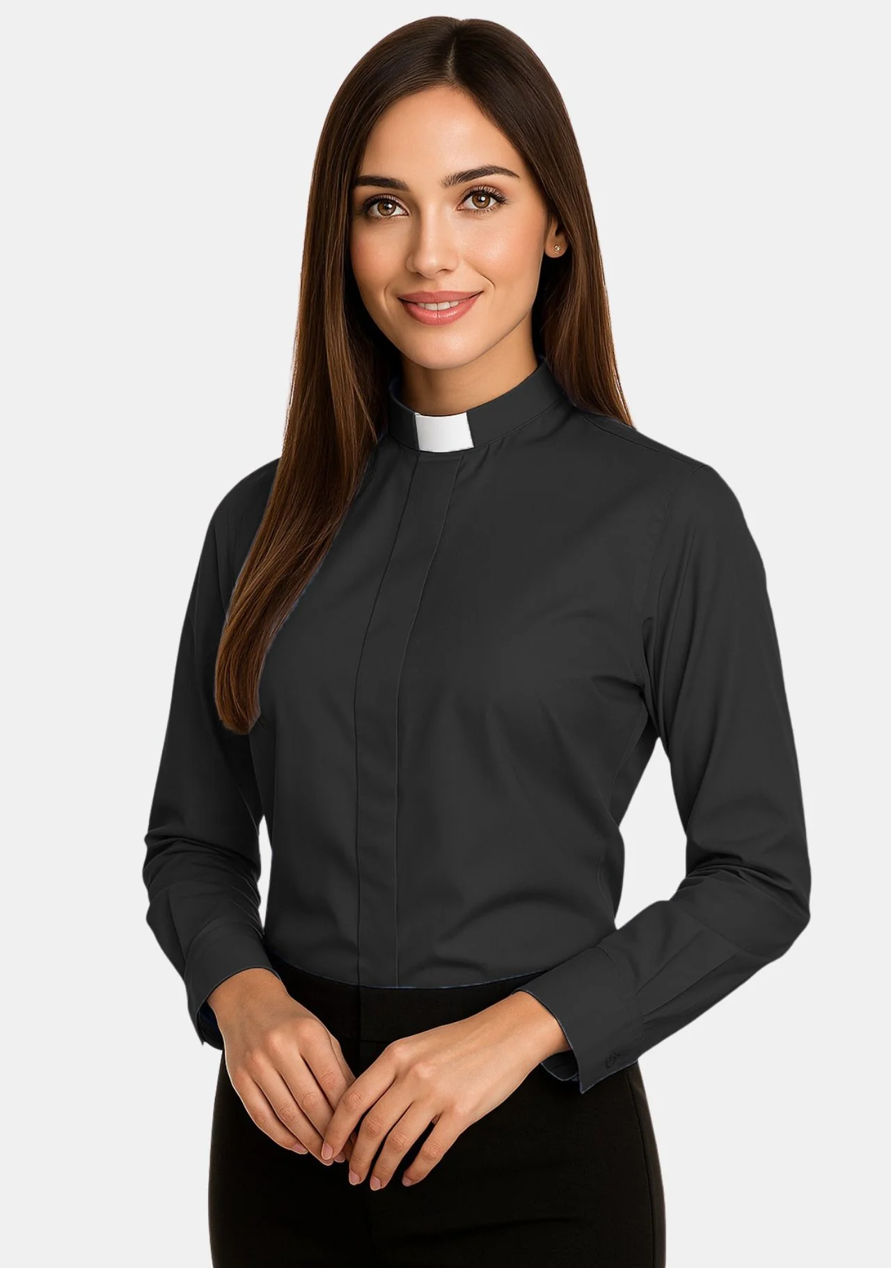 Ladies Tab Collar Clergy Shirt Long Sleeves - Image 5