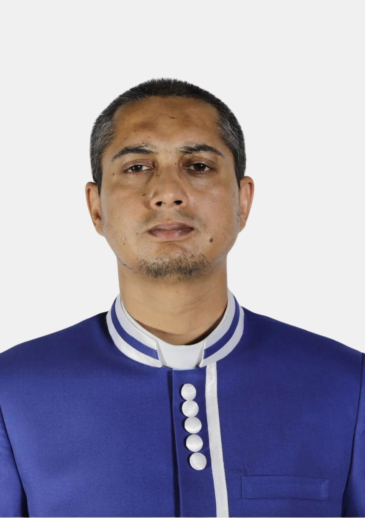 Royal Blue with White Trimmed eClergy's Jacket - Image 3