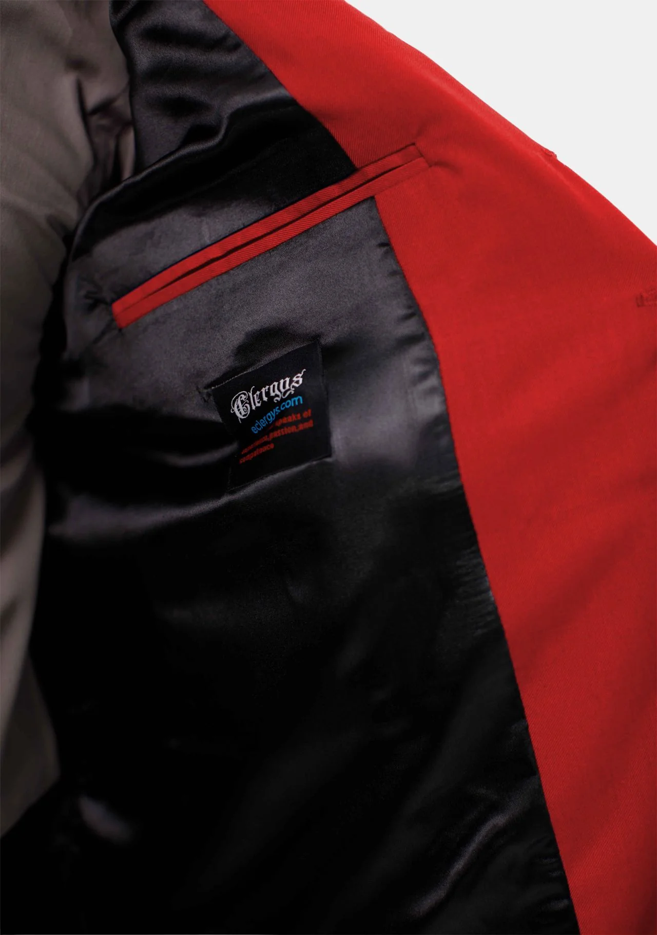Men Clergy Long Vest Red - Image 5