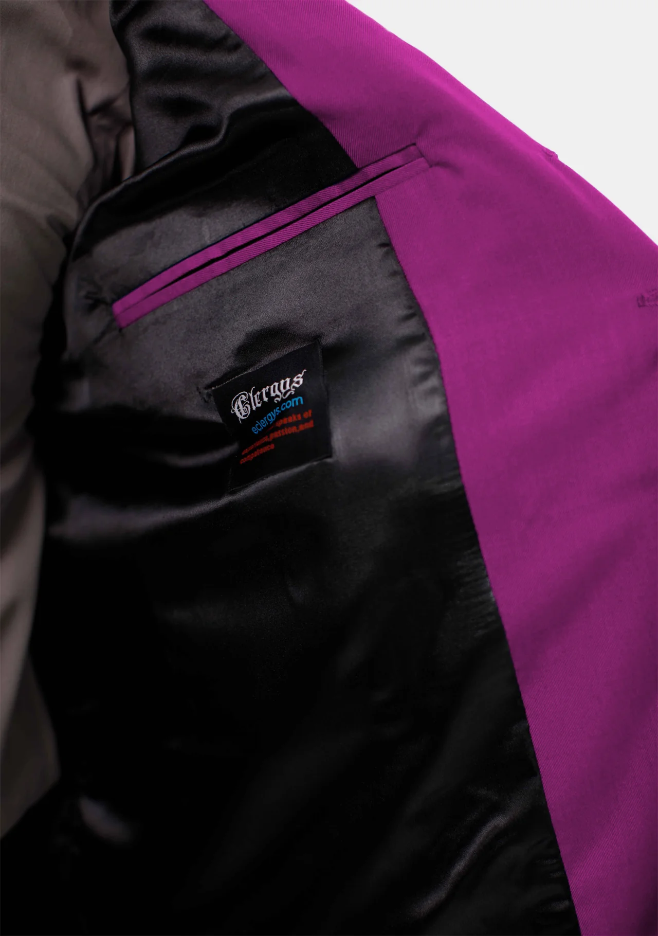 Men Clergy Long Vest Red Purple - Image 5