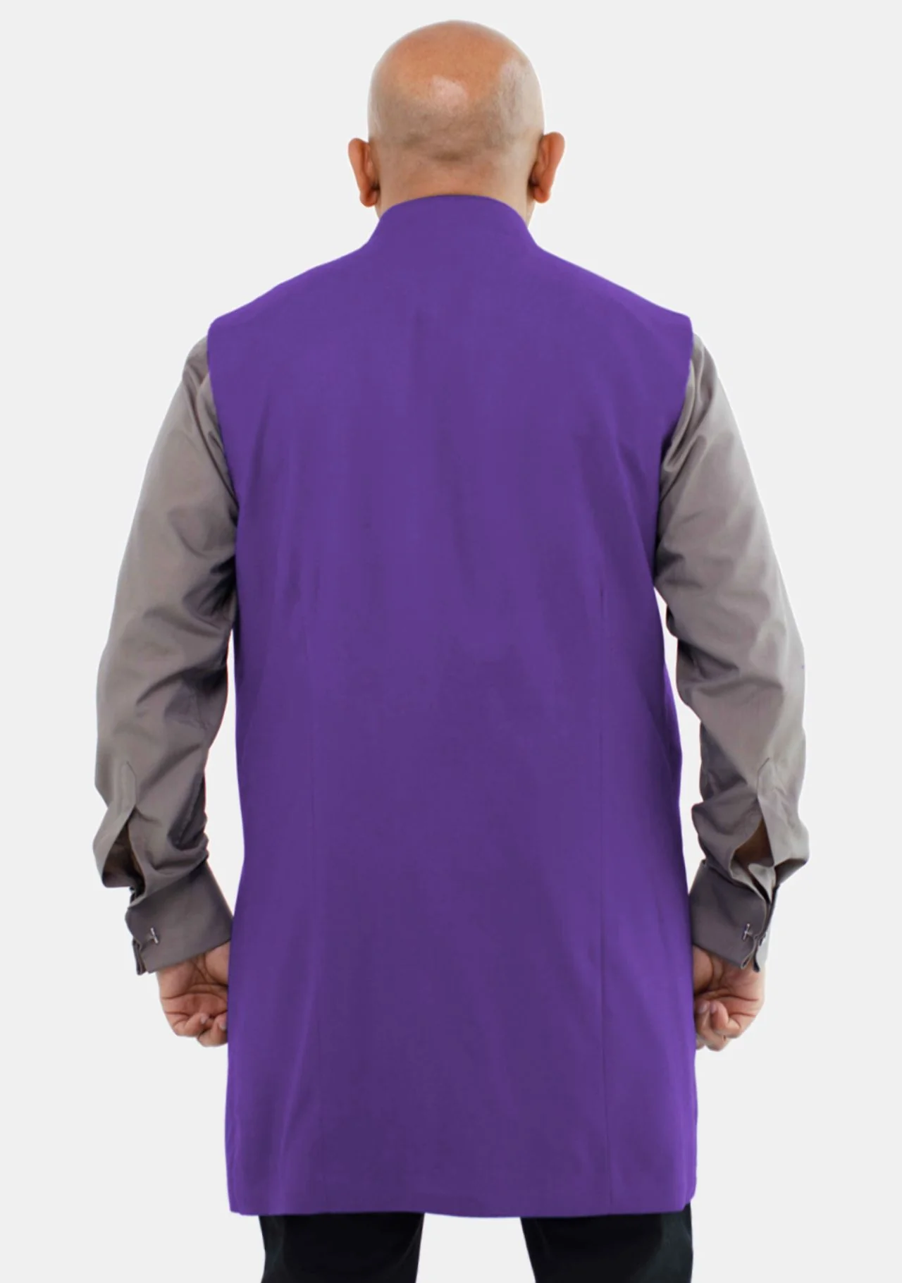Men Clergy Long Vest Roman Purple - Image 5