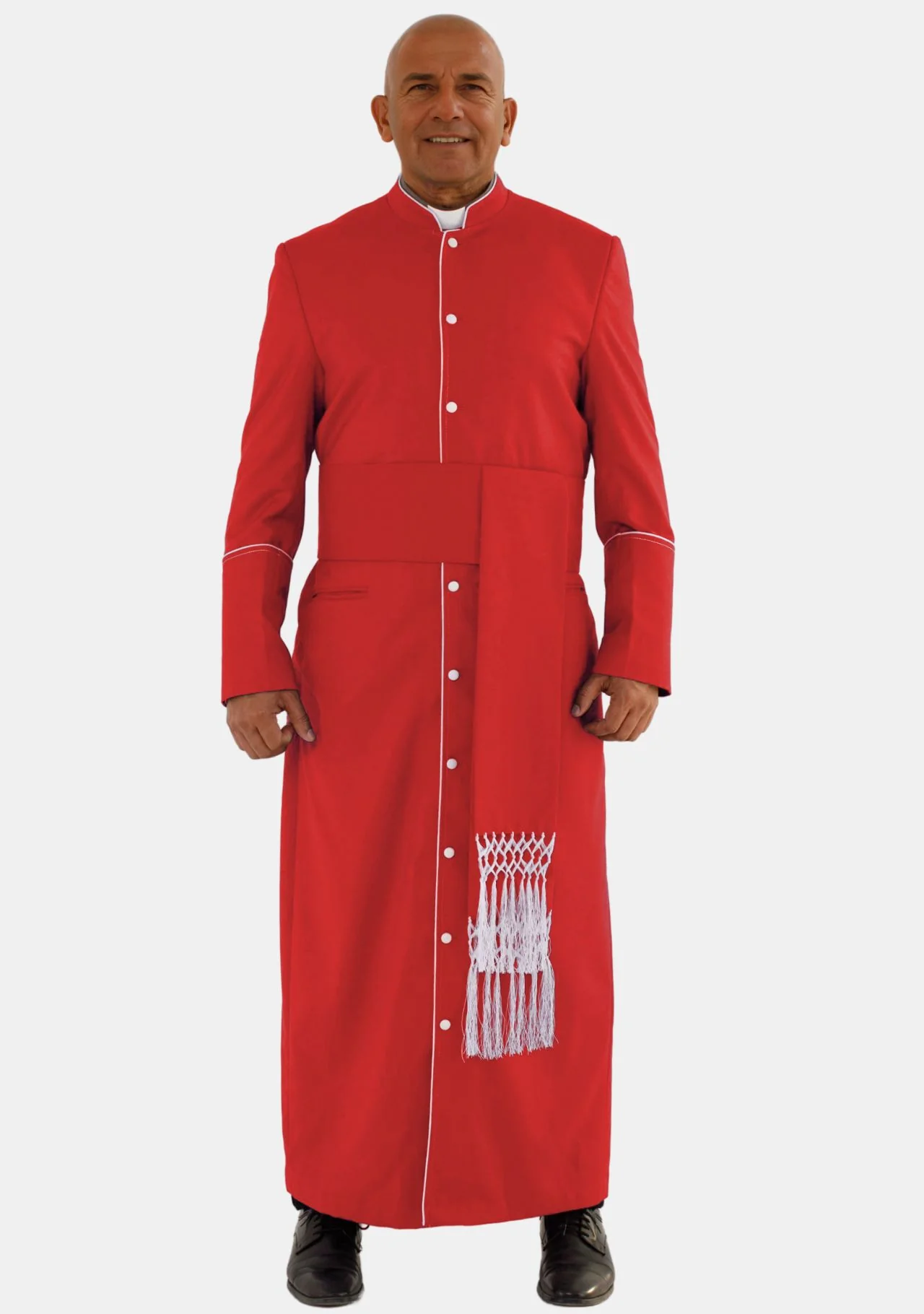 Red White Men Clergy Robe - Image 3