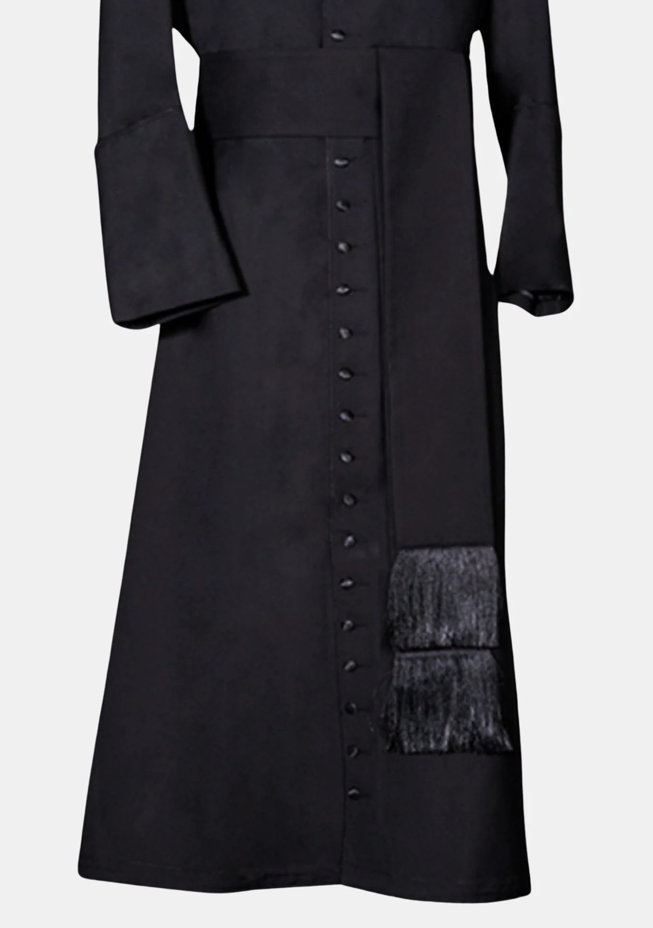 Sean Wool Cassock for Men Black - Image 3