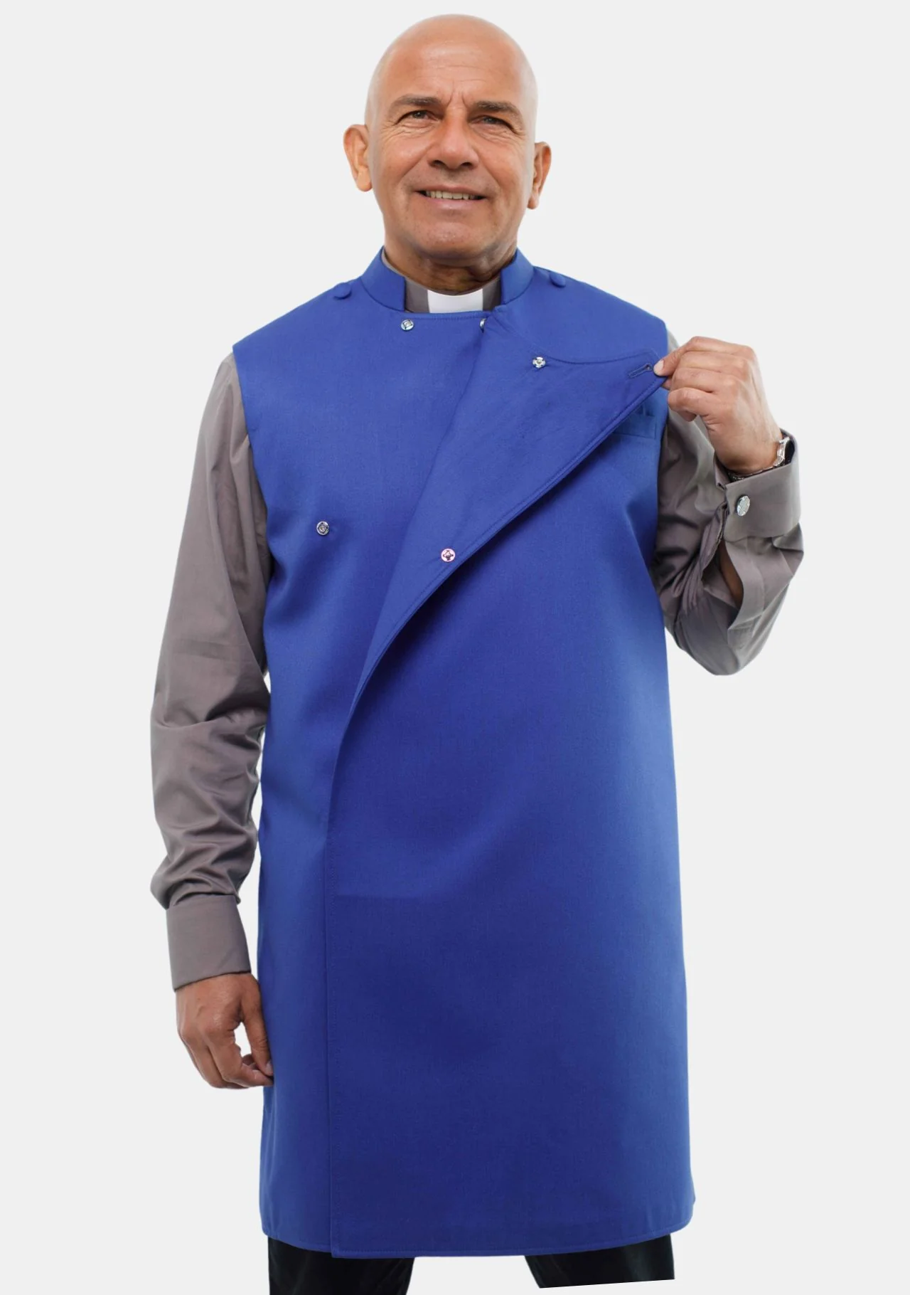 Pulpit Pinafore Royal Blue Clergy Apron for Men - Image 3