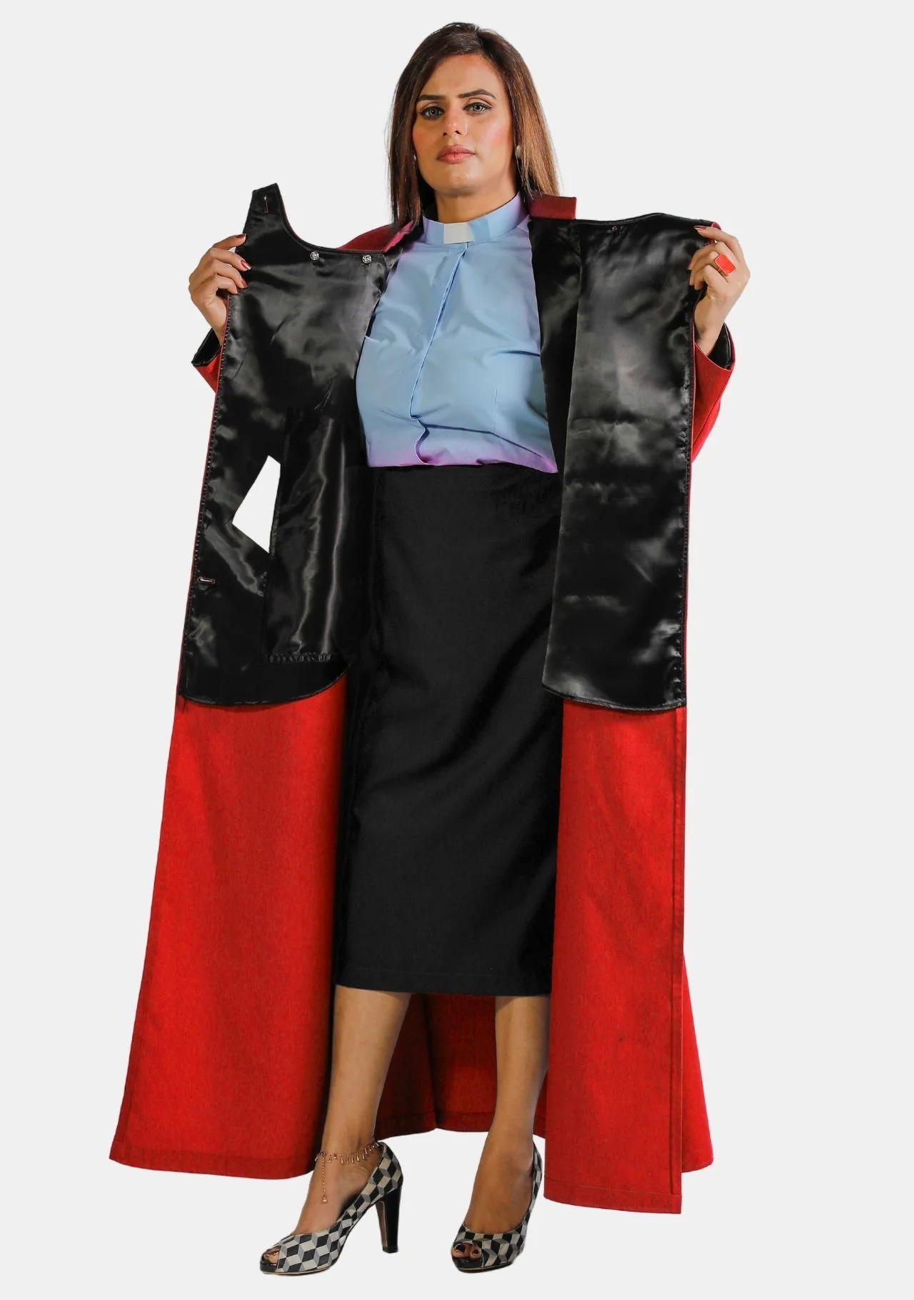 Radiant Red Anglican Cassock for Women - Image 3