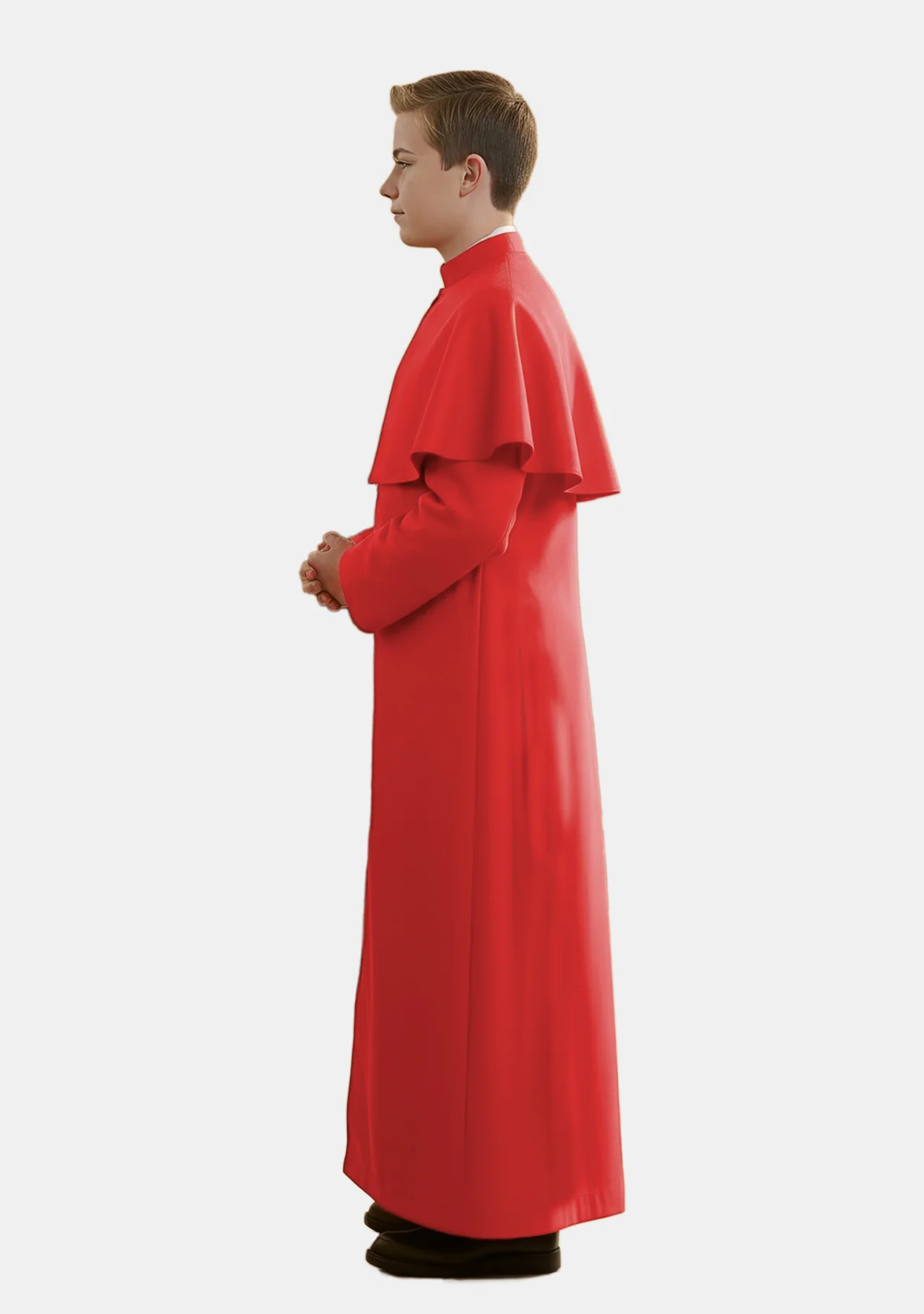 Sanctus Red Altar Assistant Cassock for Boys - Image 4