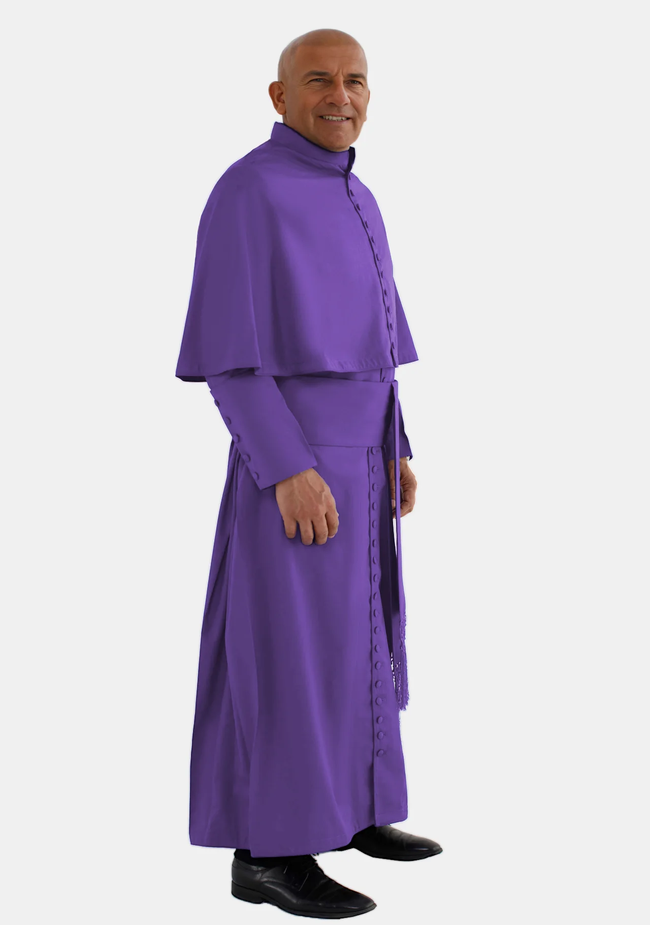 Samuel Cassock for Men Purple with Shoulder Cape - Image 3