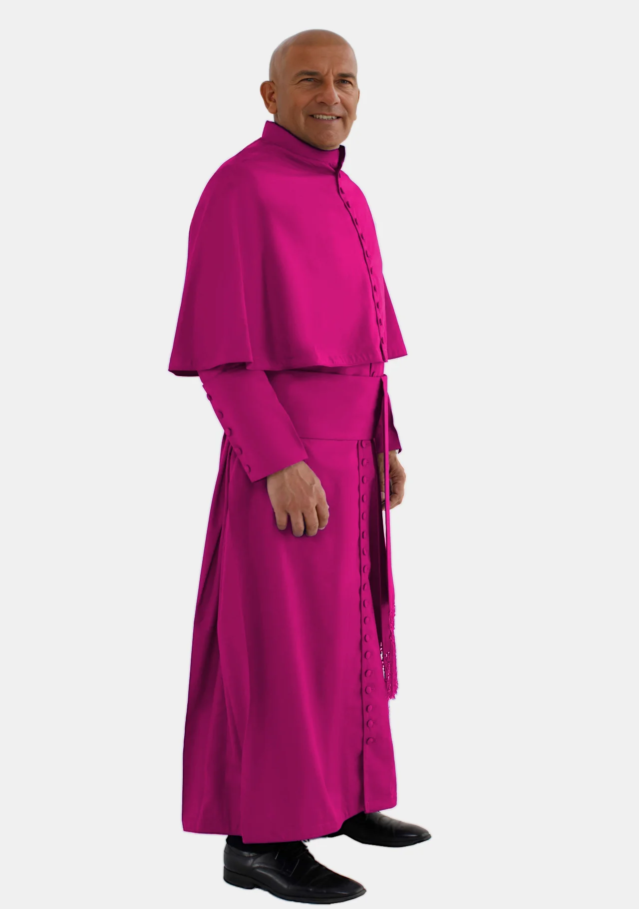 Samuel Cassock for Men Purple with Shoulder Cape - Image 4