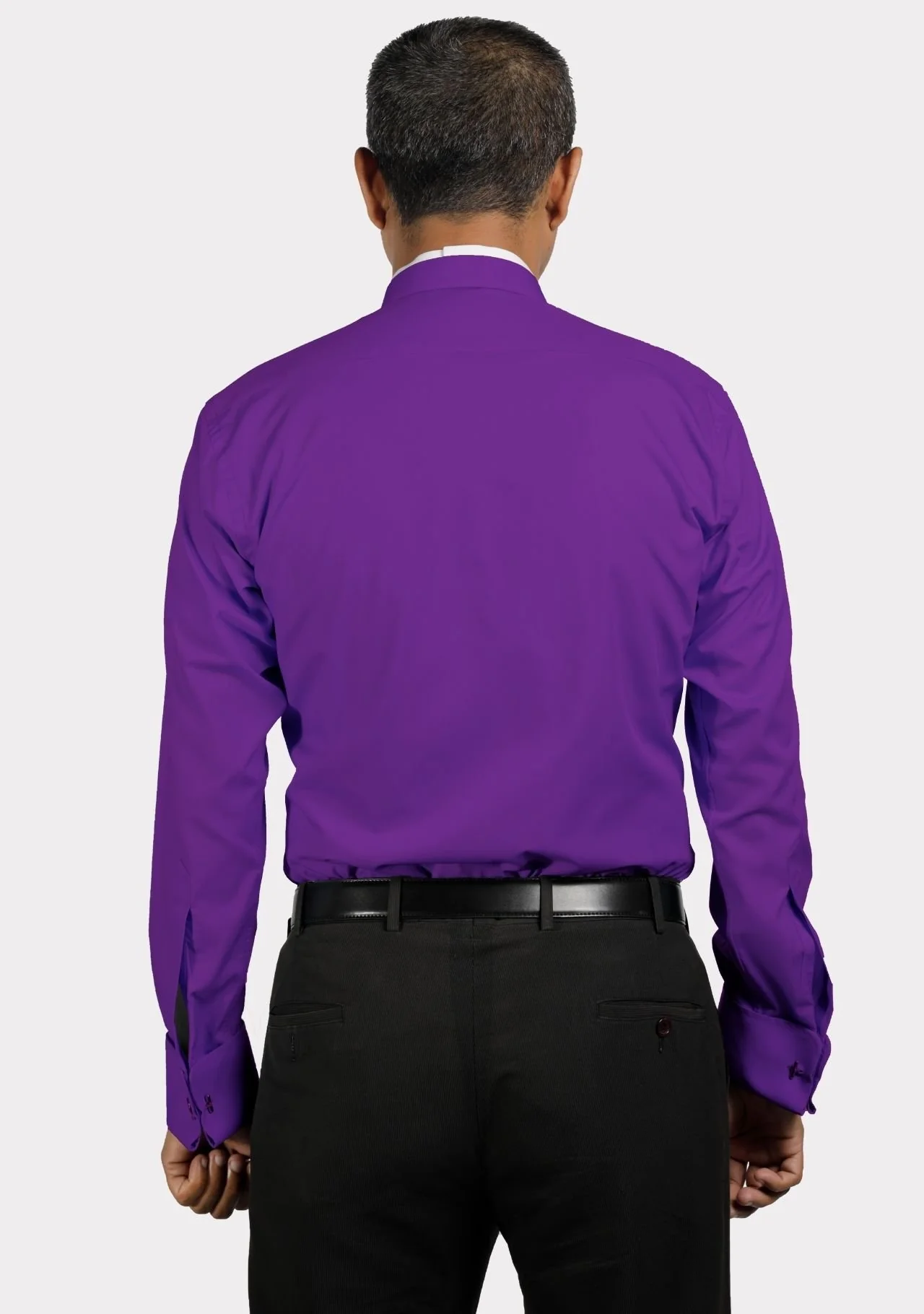 Roman Collar Purple Clergy Shirt - Image 3