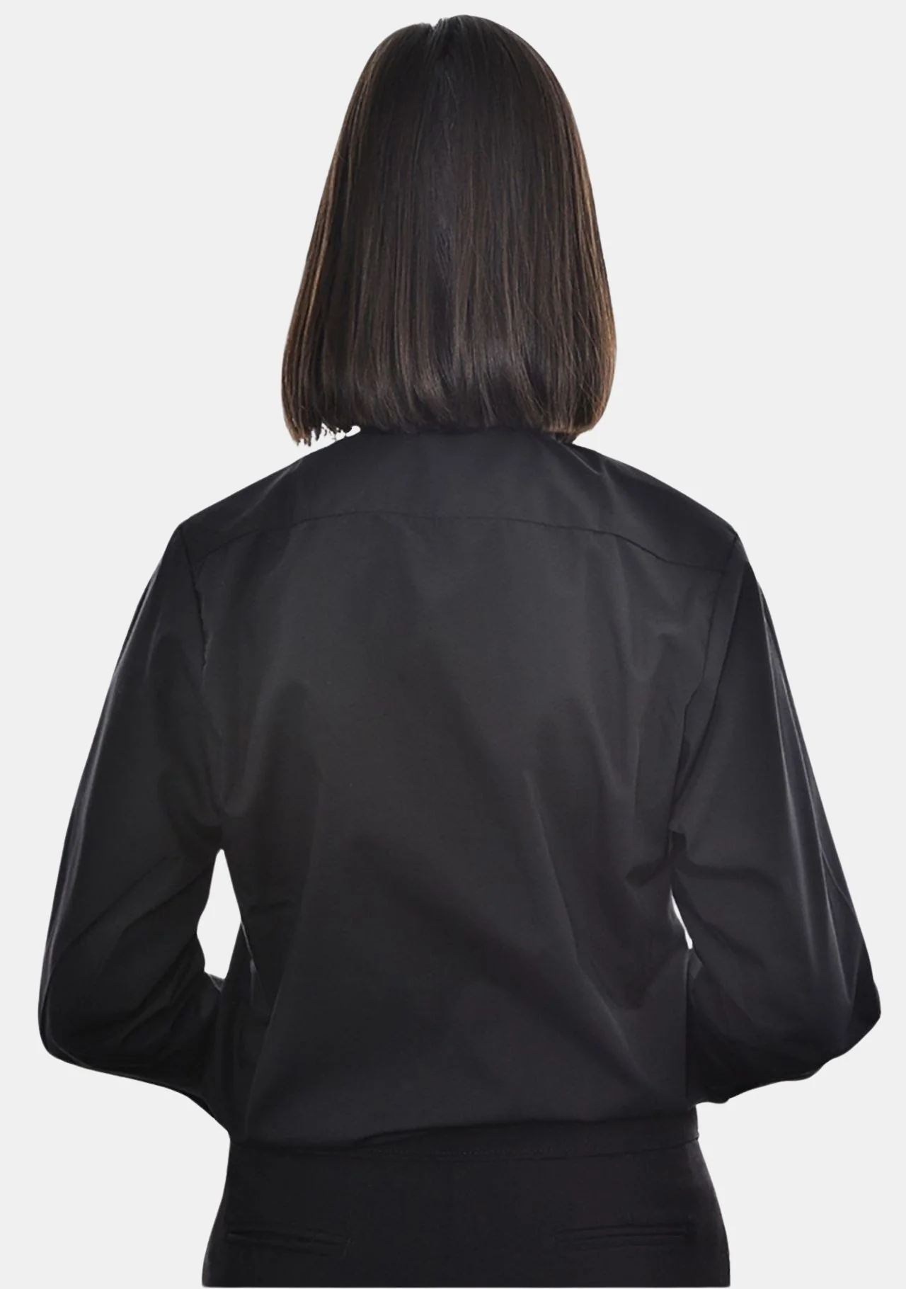 Ladies Black eClergy's Shirt with Roman Collar - Image 4