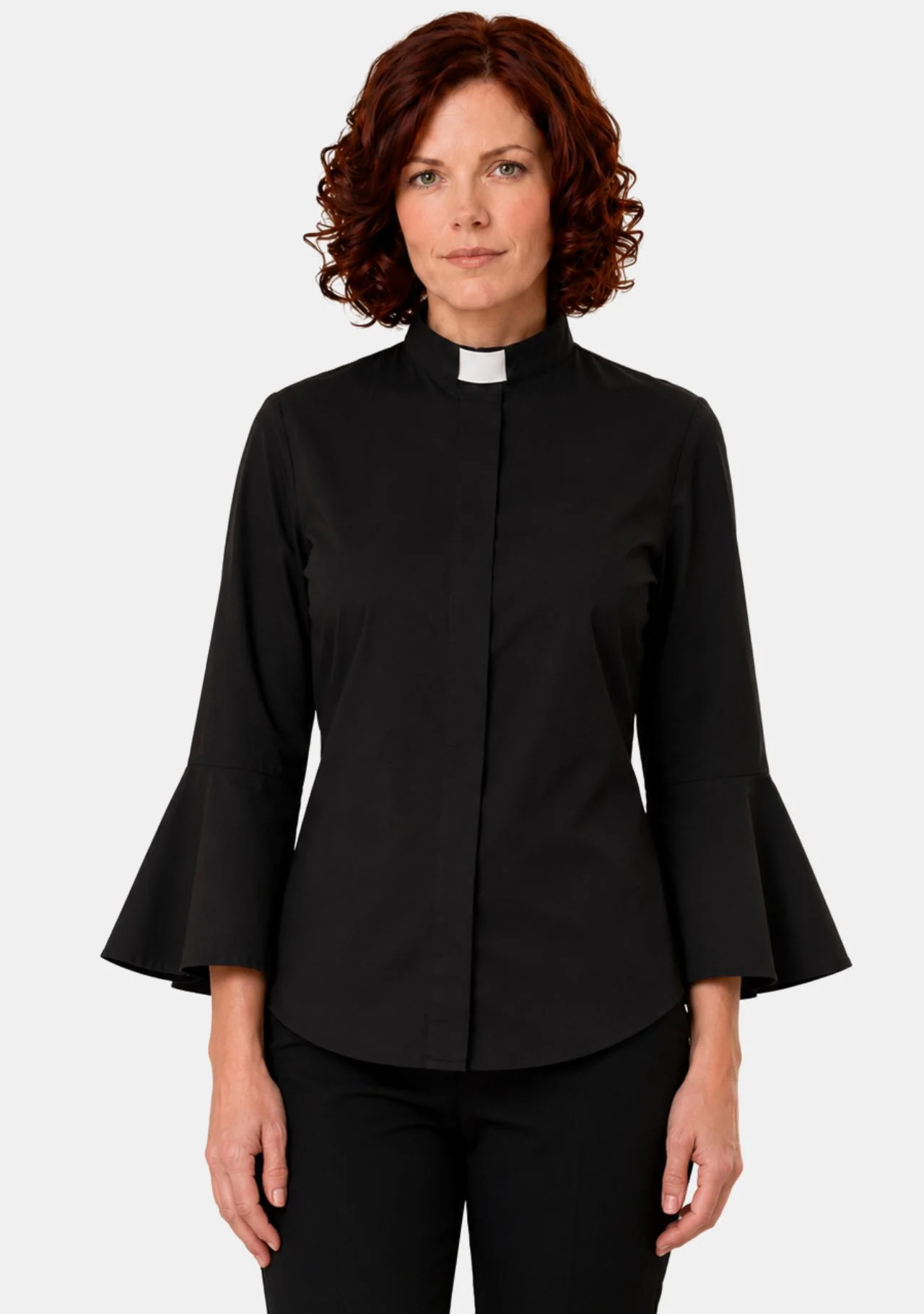 Shelomith Ruffle Sleeve Clergy Shirts for Women - Image 2