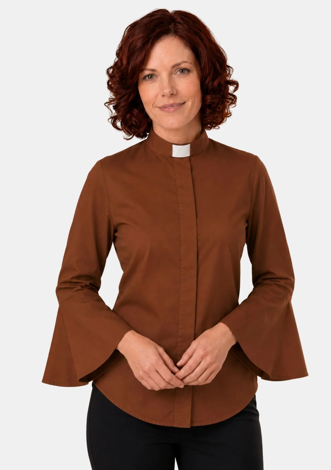 Shelomith Ruffle Sleeve Clergy Shirts for Women - Image 3