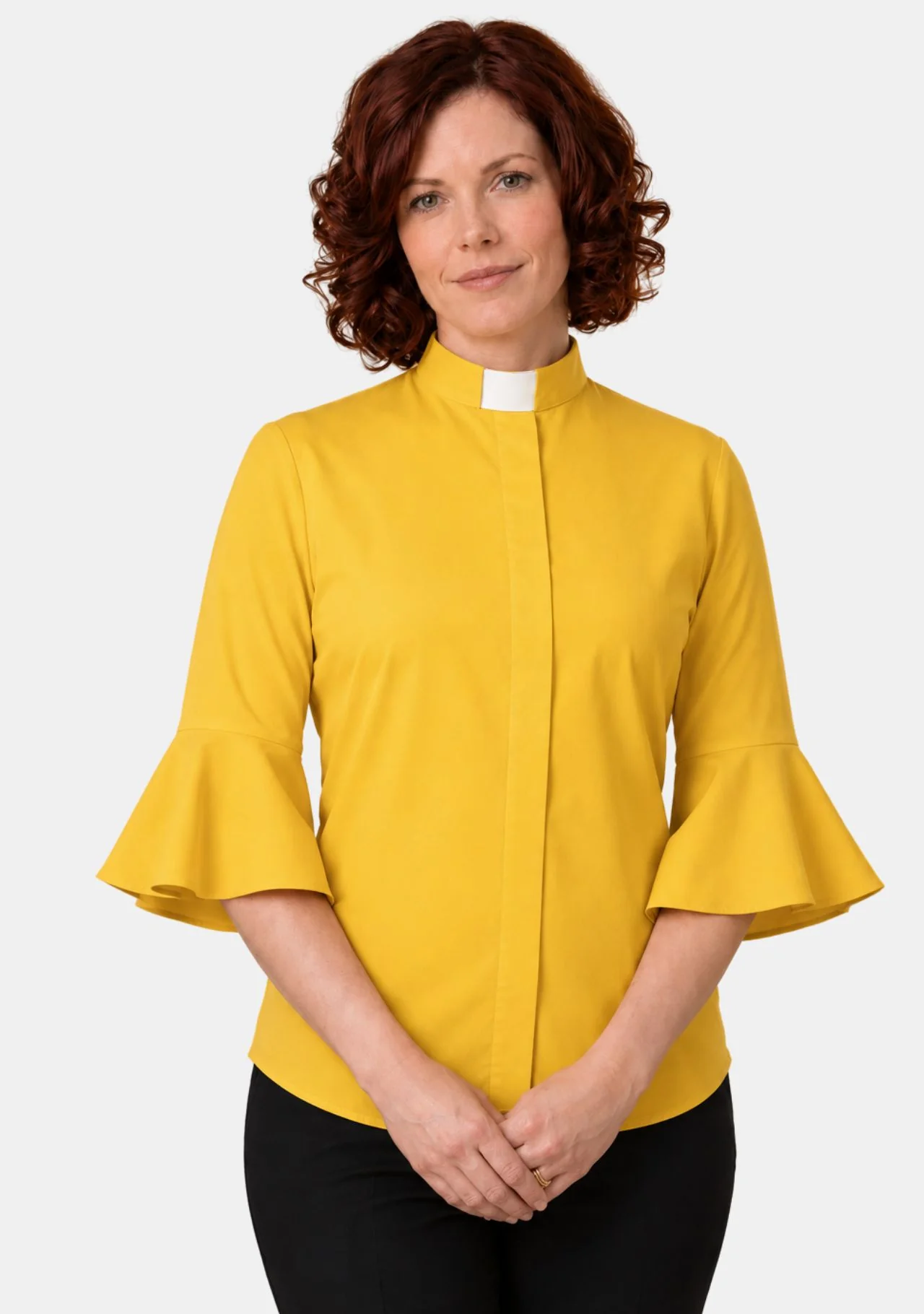 Shelomith Ruffle Sleeve Clergy Shirts for Women - Image 4