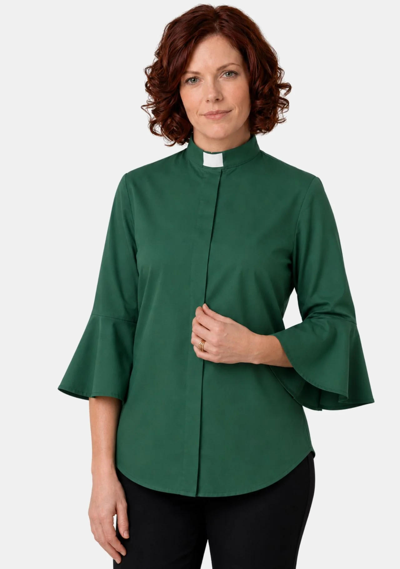 Shelomith Ruffle Sleeve Clergy Shirts for Women - Image 5
