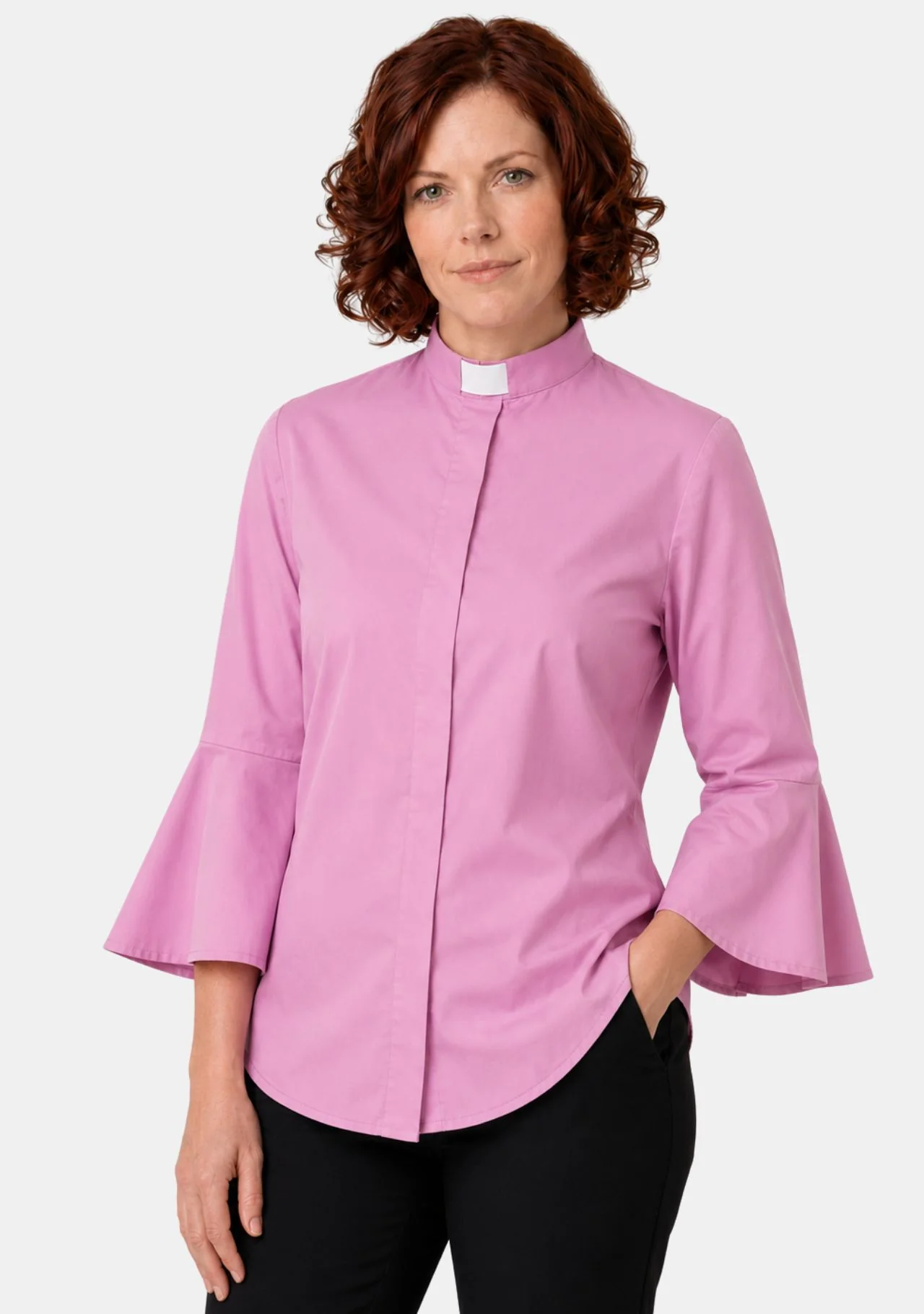 Shelomith Ruffle Sleeve Clergy Shirts for Women - Image 6