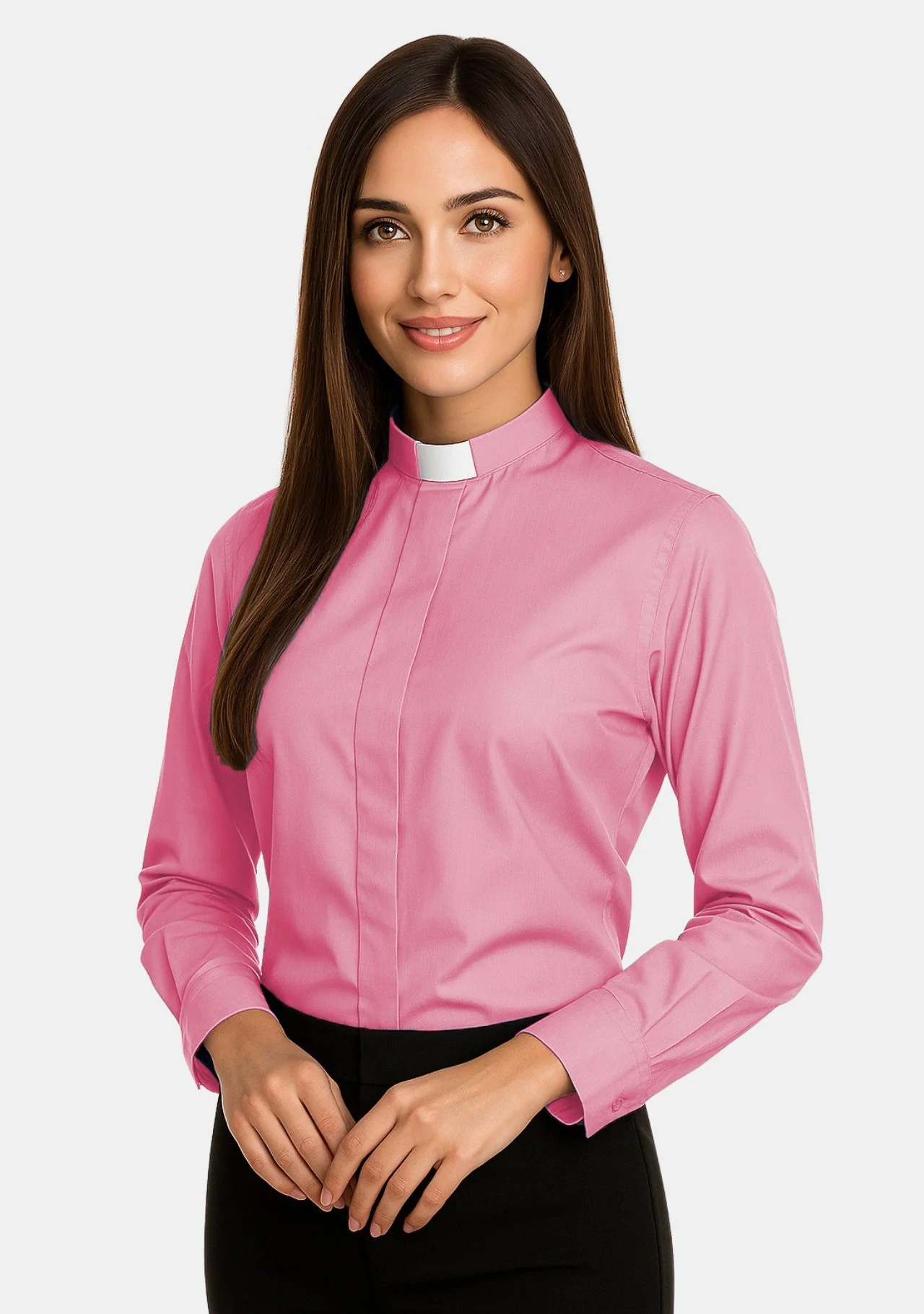 Women's Long Sleeve Tab Collar Clergy Shirts - Image 4